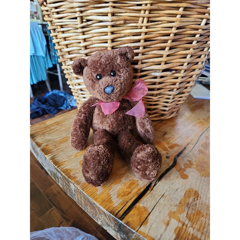 Commonwealth Brown Teddy Bear Plush‎ Stuffed Animal Chenille 13"